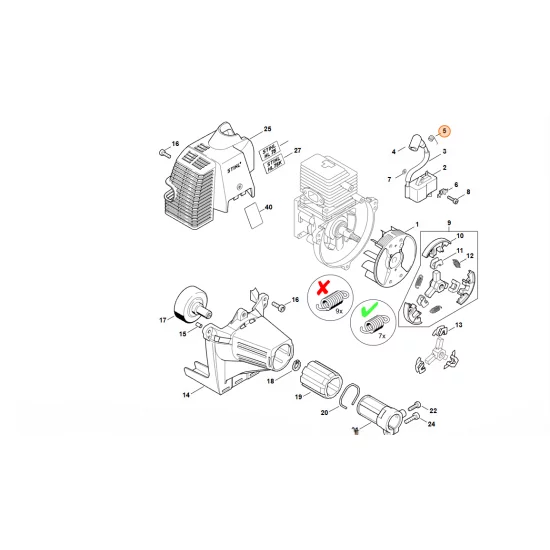 STIHL  Sprężyna ramieniowa 0000 998 0606